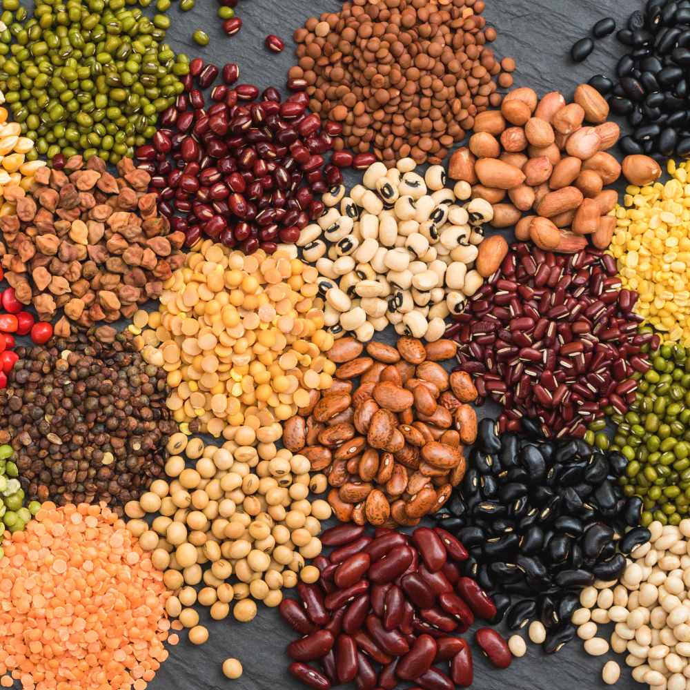 Different types of dhalls and pulses